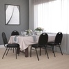 image:imageFlash Furniture HERCULES Commercial Grade 500 LB Capacity Dome Back Stack Chair  Black Vinyl Upholstery  Black Metal Frame  BuiltIn HandleBlack VinylSilver Vein Frame