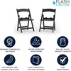 image:imageFlash Furniture HERCULES Kids White Resin Folding Chair with White Vinyl Padded SeatBlack