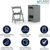image:imageFlash Furniture HERCULES Kids White Resin Folding Chair with White Vinyl Padded SeatGrey
