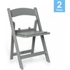 image:imageFlash Furniture HERCULES Kids White Resin Folding Chair with White Vinyl Padded SeatGrey