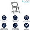 image:imageFlash Furniture HERCULES Kids White Resin Folding Chair with White Vinyl Padded SeatGrey