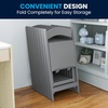 image:imageFlash Furniture HERCULES Kids White Resin Folding Chair with White Vinyl Padded SeatGrey
