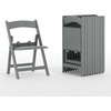 image:imageFlash Furniture HERCULES Kids White Resin Folding Chair with White Vinyl Padded SeatGrey