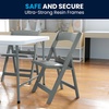 image:imageFlash Furniture HERCULES Kids White Resin Folding Chair with White Vinyl Padded SeatGrey