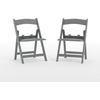 image:imageFlash Furniture HERCULES Kids White Resin Folding Chair with White Vinyl Padded SeatGrey