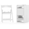 image:imageFlash Furniture HERCULES Kids White Resin Folding Chair with White Vinyl Padded SeatWhite