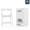 image:imageFlash Furniture HERCULES Kids White Resin Folding Chair with White Vinyl Padded SeatWhite