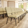 image:imageFlash Furniture HERCULES Series 185W Church Chair in Navy Blue Fabric with Book Rack  Gold Vein FrameBeige Patterned FabricGold Vein Frame