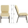 image:imageFlash Furniture HERCULES Series 185W Church Chair in Navy Blue Fabric with Book Rack  Gold Vein FrameBeige Patterned FabricGold Vein Frame