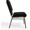 image:imageFlash Furniture HERCULES Series 185W Church Chair in Navy Blue Fabric with Book Rack  Gold Vein FrameBlack Dot Patterned FabricGold Vein Frame