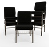 image:imageFlash Furniture HERCULES Series 185W Church Chair in Navy Blue Fabric with Book Rack  Gold Vein FrameBlack Dot Patterned FabricGold Vein Frame