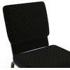 image:imageFlash Furniture HERCULES Series 185W Church Chair in Navy Blue Fabric with Book Rack  Gold Vein FrameBlack Dot Patterned FabricGold Vein Frame
