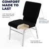 image:imageFlash Furniture HERCULES Series 185W Church Chair in Navy Blue Fabric with Book Rack  Gold Vein FrameBlack FabricSilver Vein Frame