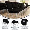 image:imageFlash Furniture HERCULES Series 185W Church Chair in Navy Blue Fabric with Book Rack  Gold Vein FrameBlack FabricSilver Vein Frame