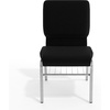 image:imageFlash Furniture HERCULES Series 185W Church Chair in Navy Blue Fabric with Book Rack  Gold Vein FrameBlack FabricSilver Vein Frame