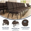 image:imageFlash Furniture HERCULES Series 185W Church Chair in Navy Blue Fabric with Book Rack  Gold Vein FrameBrown FabricGold Vein Frame