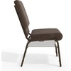 image:imageFlash Furniture HERCULES Series 185W Church Chair in Navy Blue Fabric with Book Rack  Gold Vein FrameBrown FabricGold Vein Frame