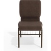 image:imageFlash Furniture HERCULES Series 185W Church Chair in Navy Blue Fabric with Book Rack  Gold Vein FrameBrown FabricGold Vein Frame