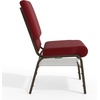 image:imageFlash Furniture HERCULES Series 185W Church Chair in Navy Blue Fabric with Book Rack  Gold Vein FrameBurgundy FabricGold Vein Frame