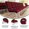 image:imageFlash Furniture HERCULES Series 185W Church Chair in Navy Blue Fabric with Book Rack  Gold Vein FrameBurgundy FabricSilver Vein Frame