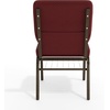 image:imageFlash Furniture HERCULES Series 185W Church Chair in Navy Blue Fabric with Book Rack  Gold Vein FrameBurgundy Patterned FabricGold Vein Frame