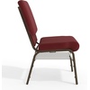 image:imageFlash Furniture HERCULES Series 185W Church Chair in Navy Blue Fabric with Book Rack  Gold Vein FrameBurgundy Patterned FabricGold Vein Frame