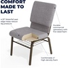 image:imageFlash Furniture HERCULES Series 185W Church Chair in Navy Blue Fabric with Book Rack  Gold Vein FrameGray FabricGold Vein Frame