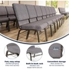 image:imageFlash Furniture HERCULES Series 185W Church Chair in Navy Blue Fabric with Book Rack  Gold Vein FrameGray FabricGold Vein Frame