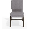 image:imageFlash Furniture HERCULES Series 185W Church Chair in Navy Blue Fabric with Book Rack  Gold Vein FrameGray FabricGold Vein Frame