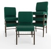 image:imageFlash Furniture HERCULES Series 185W Church Chair in Navy Blue Fabric with Book Rack  Gold Vein FrameGreen Patterned FabricGold Vein Frame