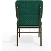 image:imageFlash Furniture HERCULES Series 185W Church Chair in Navy Blue Fabric with Book Rack  Gold Vein FrameGreen Patterned FabricGold Vein Frame