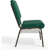 image:imageFlash Furniture HERCULES Series 185W Church Chair in Navy Blue Fabric with Book Rack  Gold Vein FrameGreen Patterned FabricGold Vein Frame