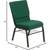 image:imageFlash Furniture HERCULES Series 185W Church Chair in Navy Blue Fabric with Book Rack  Gold Vein FrameGreen Patterned FabricGold Vein Frame