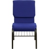 image:imageFlash Furniture HERCULES Series 185W Church Chair in Navy Blue Fabric with Book Rack  Gold Vein FrameNavy Blue FabricGold Vein Frame