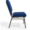 image:imageFlash Furniture HERCULES Series 185W Church Chair in Navy Blue Fabric with Book Rack  Gold Vein FrameNavy Blue FabricGold Vein Frame