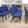 image:imageFlash Furniture HERCULES Series 185W Church Chair in Navy Blue Fabric with Book Rack  Gold Vein FrameNavy Blue FabricGold Vein Frame