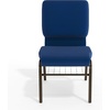 image:imageFlash Furniture HERCULES Series 185W Church Chair in Navy Blue Fabric with Book Rack  Gold Vein FrameNavy Blue FabricGold Vein Frame