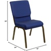 image:imageFlash Furniture HERCULES Series 185W Church Chair in Navy Blue Fabric with Book Rack  Gold Vein FrameNavy Blue Patterned FabricGold Vein Frame