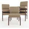 image:imageFlash Furniture HERCULES Series 21W Church Chair in Navy Blue Fabric with Cup Book Rack  Silver Vein FrameBeige FabricCopper Vein Frame