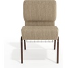 image:imageFlash Furniture HERCULES Series 21W Church Chair in Navy Blue Fabric with Cup Book Rack  Silver Vein FrameBeige FabricCopper Vein Frame