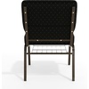 image:imageFlash Furniture HERCULES Series 21W Church Chair in Navy Blue Fabric with Cup Book Rack  Silver Vein FrameBlack Dot Patterned FabricGold Vein Frame