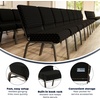 image:imageFlash Furniture HERCULES Series 21W Church Chair in Navy Blue Fabric with Cup Book Rack  Silver Vein FrameBlack Dot Patterned FabricGold Vein Frame