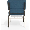 image:imageFlash Furniture HERCULES Series 21W Church Chair in Navy Blue Fabric with Cup Book Rack  Silver Vein FrameBlue FabricGold Vein Frame