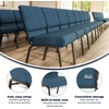 image:imageFlash Furniture HERCULES Series 21W Church Chair in Navy Blue Fabric with Cup Book Rack  Silver Vein FrameBlue FabricGold Vein Frame