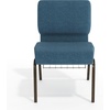 image:imageFlash Furniture HERCULES Series 21W Church Chair in Navy Blue Fabric with Cup Book Rack  Silver Vein FrameBlue FabricGold Vein Frame
