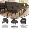 image:imageFlash Furniture HERCULES Series 21W Church Chair in Navy Blue Fabric with Cup Book Rack  Silver Vein FrameBrown Dot Patterned FabricGold Vein Frame