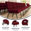 image:imageFlash Furniture HERCULES Series 21W Church Chair in Navy Blue Fabric with Cup Book Rack  Silver Vein FrameBurgundy FabricGold Vein Frame
