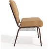 image:imageFlash Furniture HERCULES Series 21W Church Chair in Navy Blue Fabric with Cup Book Rack  Silver Vein FrameCaramel FabricCopper Vein Frame