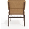 image:imageFlash Furniture HERCULES Series 21W Church Chair in Navy Blue Fabric with Cup Book Rack  Silver Vein FrameCaramel FabricCopper Vein Frame