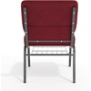 image:imageFlash Furniture HERCULES Series 21W Church Chair in Navy Blue Fabric with Cup Book Rack  Silver Vein FrameCrimson FabricSilver Vein Frame